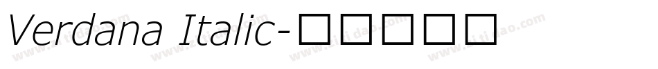 Verdana Italic字体转换